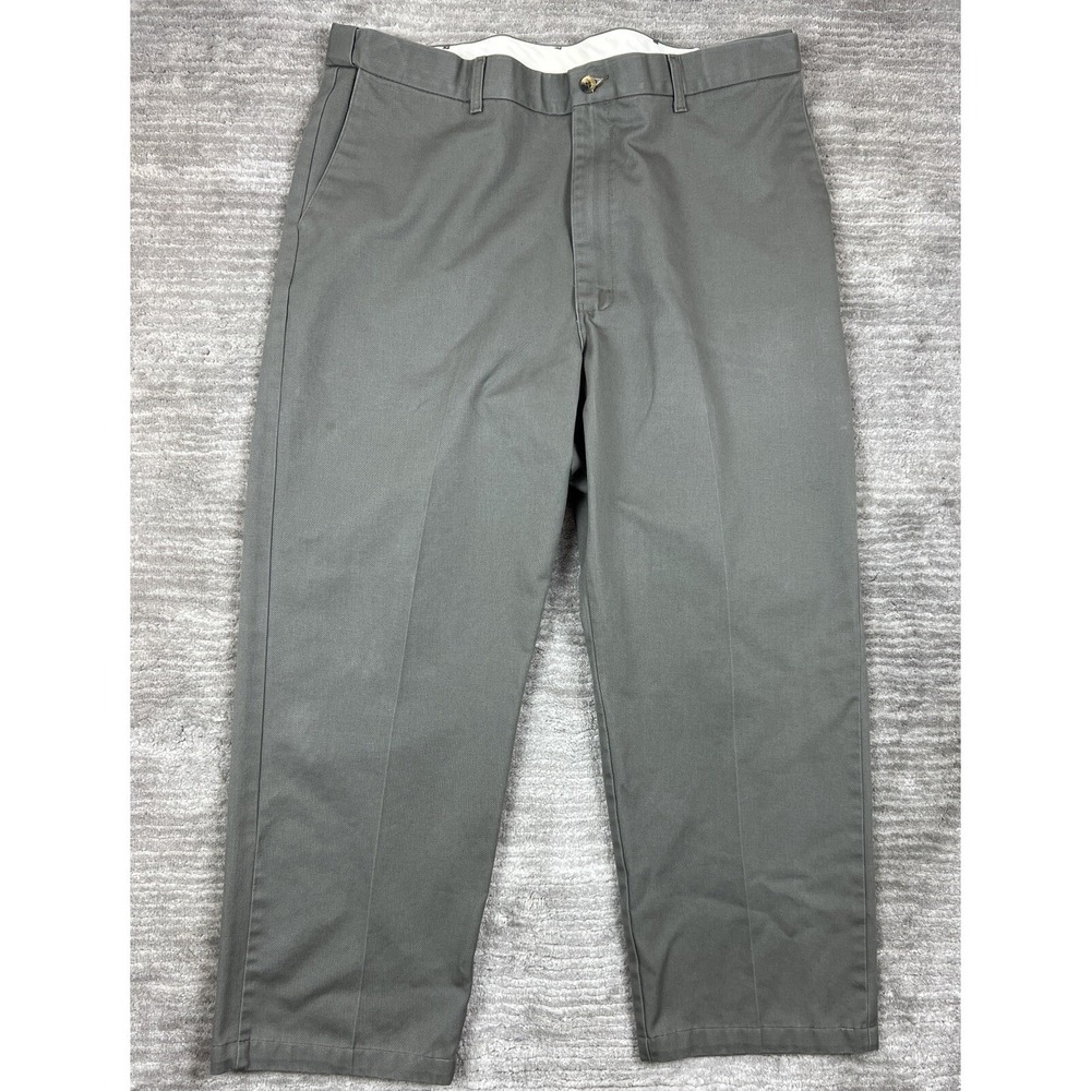 Wrangler Trousers Mens 42x30 Olive Green Khakis by Wrangler Straight Fit Cotton
